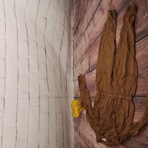 LOFT Linen Utility Cargo Jumpsuit